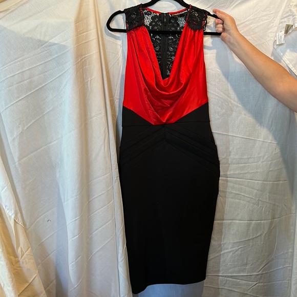 Gabrielle Union red and black cocktail dress - Picture 1 of 5
